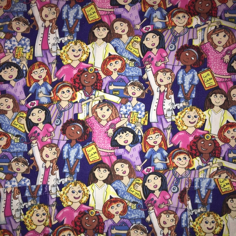 Nurse Scrub Top Shirt Size Small